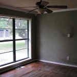 Living room with wood floor